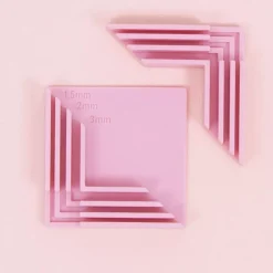 8 Cantoneras para Cartonaje Rosa Craftelier