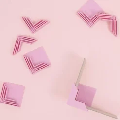 8 Cantoneras para Cartonaje Rosa Craftelier