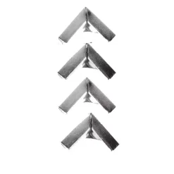 4 Esquineras metálicas color plata para Scrapbooking