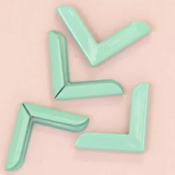 4 Esquineras Metálicas Grandes Turquoise Craftelier