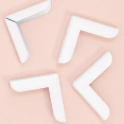 4 Esquineras Metálicas Grandes White Craftelier