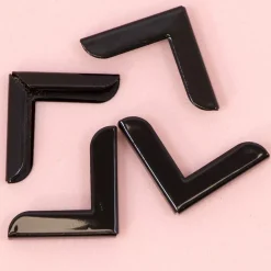 4 Esquineras Metálicas Grandes Black Craftelier