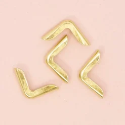 4 Esquineras Metálicas Mini Gold Craftelier