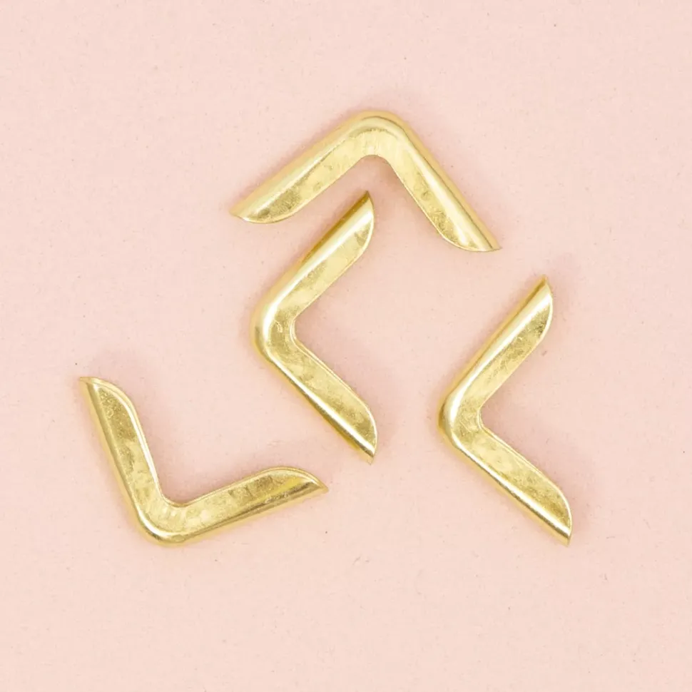 4 Esquineras Metálicas Mini Gold Craftelier