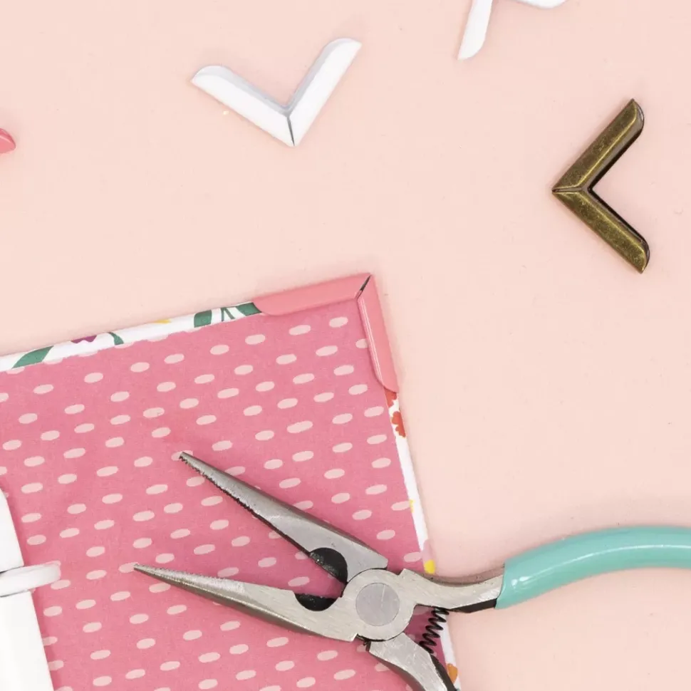 4 Esquineras Metálicas Mini Rose Gold Craftelier