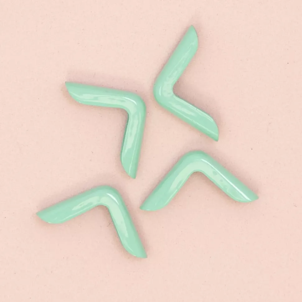 4 Esquineras Metálicas Mini Turquoise Craftelier