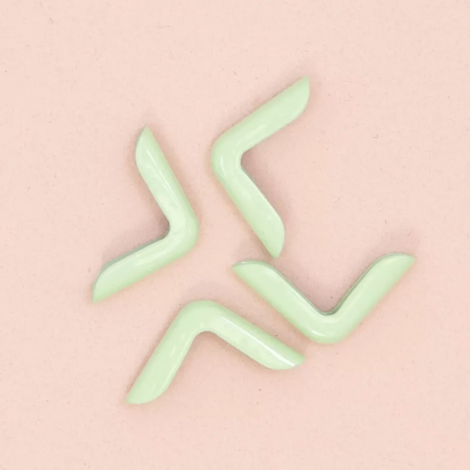 4 Esquineras Metálicas Mini Mint Green Craftelier