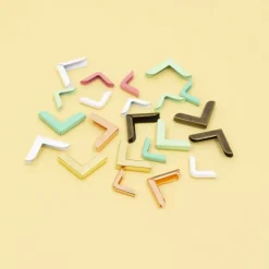 4 Esquineras Metálicas Mini Baby Pink Craftelier