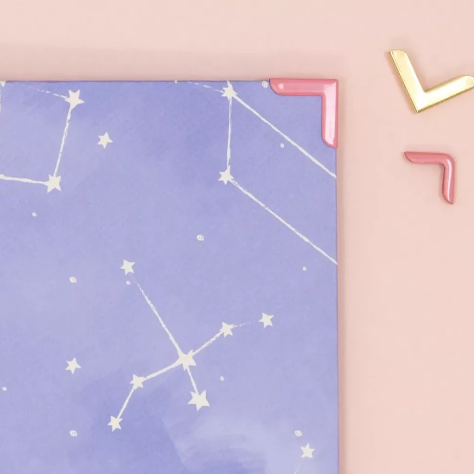 4 Esquineras Metálicas Mini Bubblegum Craftelier