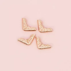 4 Esquineras Metálicas Royal Rose Gold Craftelier