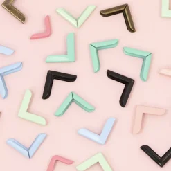 4 Esquineras Metálicas Royal Turquoise Craftelier