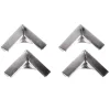 4 Esquineras pequeñas metálicas color plata para Scrapbooking
