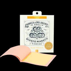 5 hojas pan de oro oro fino amarillo 22kt Giusto Manetti 80x80mm 15g