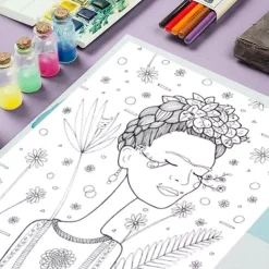 A días grises, labios rojos para colorear