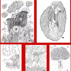 A días grises, labios rojos para colorear