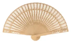 Abanico de Madera On se Marie Artemio