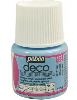 Acrílico Deco Gloss Brillante Opaco 132 Azul cielo Pebeo 45ml