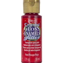 Acrílico purpurina sobre vidrio Americana Crystal Gloss Enamels Glitter DecoArt 59ml