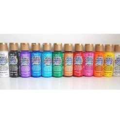 Acrílico purpurina sobre vidrio Americana Crystal Gloss Enamels Glitter DecoArt 59ml