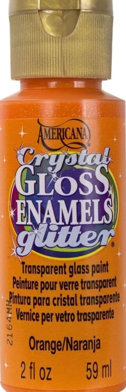 Acrílico purpurina sobre vidrio Americana Crystal Gloss Enamels Glitter DecoArt 59ml