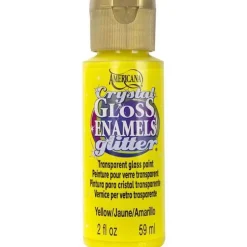 Acrílico purpurina sobre vidrio Americana Crystal Gloss Enamels Glitter DecoArt 59ml