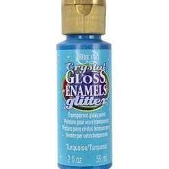 Acrílico purpurina sobre vidrio Americana Crystal Gloss Enamels Glitter DecoArt 59ml