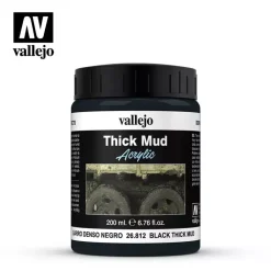 Acrílico Textura 812 Barro Negro Diorama FX Vallejo 200ml