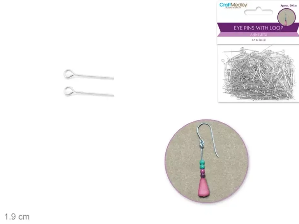 Alfileres de Ojo Plata MultiCraft 19mm