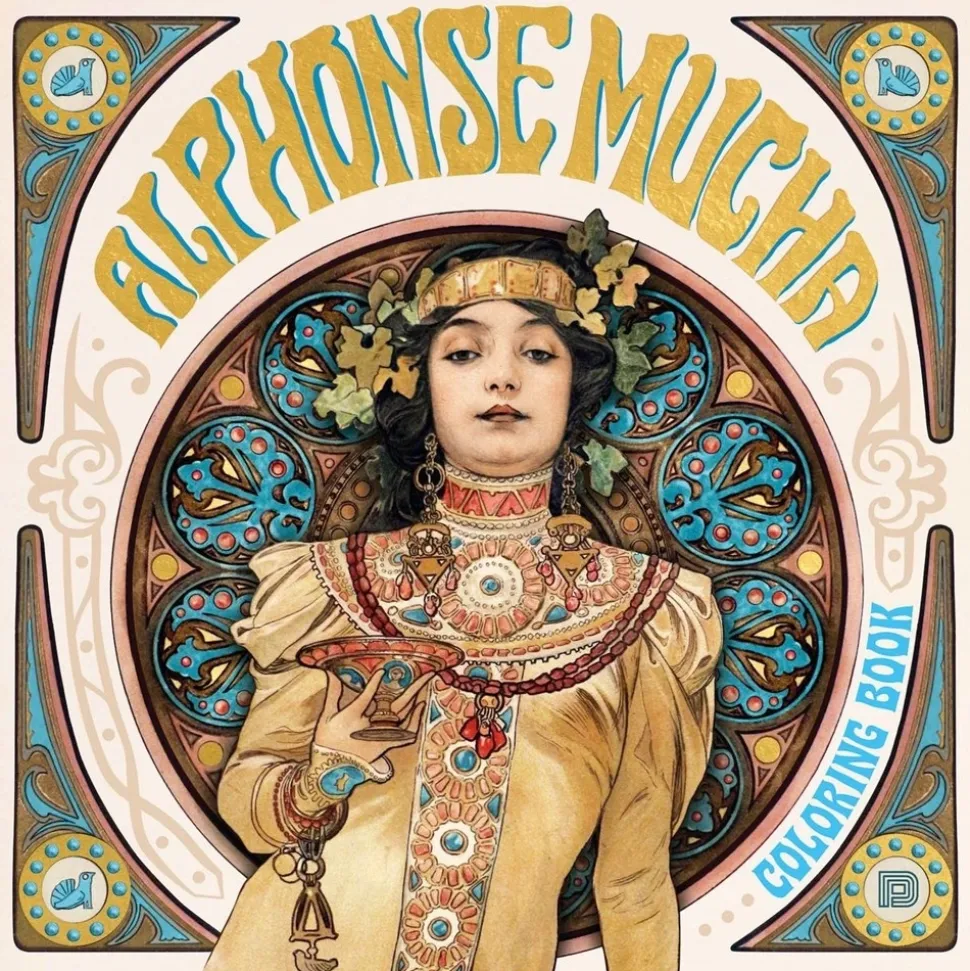Alphonse Mucha Coloring Book