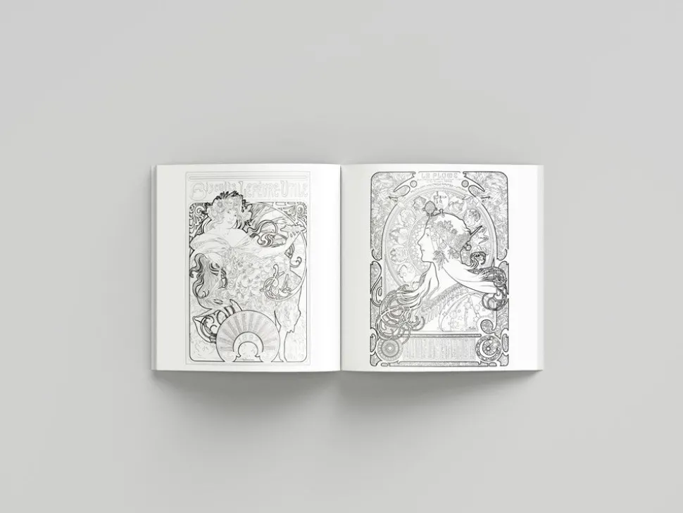 Alphonse Mucha Coloring Book
