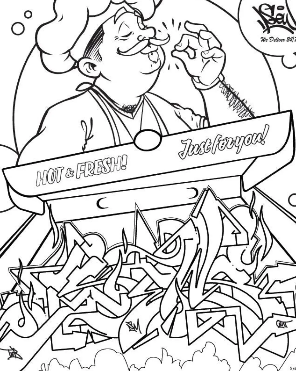 American Graffiti Coloring Book