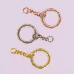 Anilla de llavero con cadena Gold Craftelier