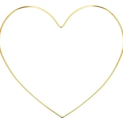 Anilla de metal Corazón Dorado Artemio 26cm
