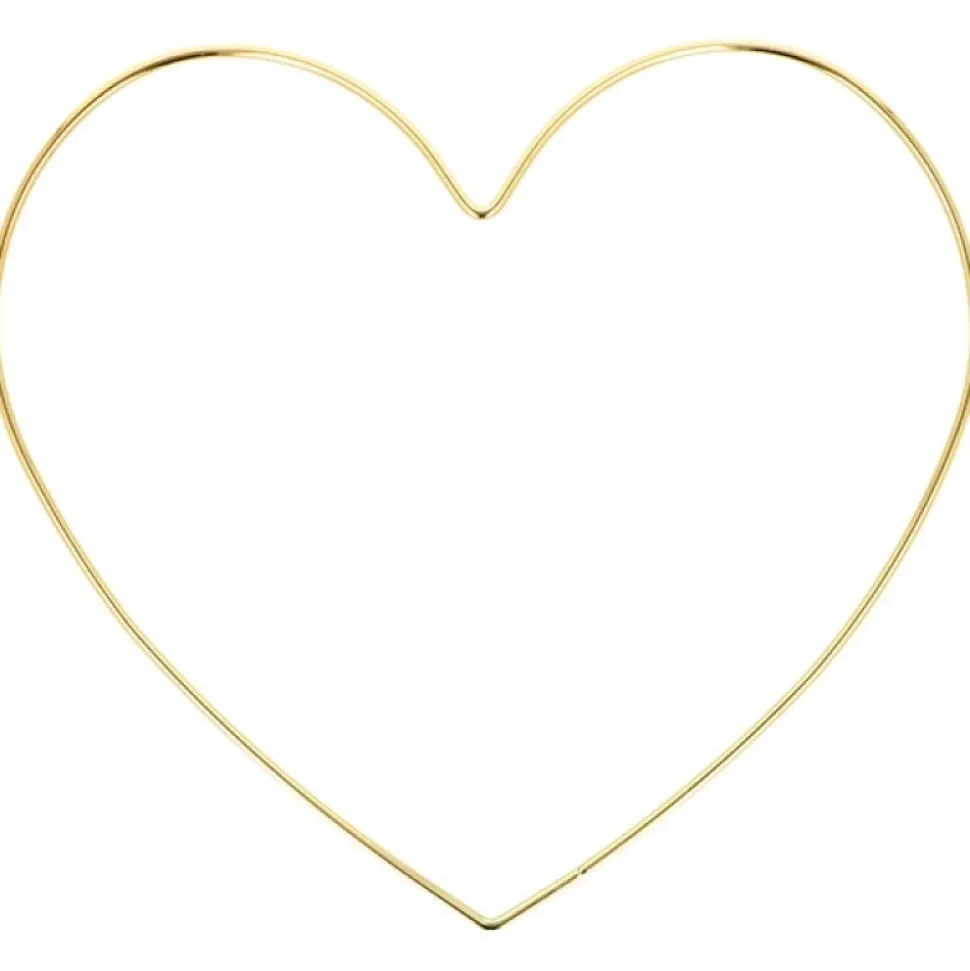 Anilla de metal Corazón Dorado Artemio 26cm