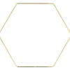 Anilla de metal Hexágono Dorado Artemio 25x22cm