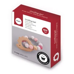 Anillo de agarre de Madera Erizo Rosa Rayher