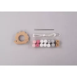 Anillo de agarre de Madera Erizo Rosa Rayher