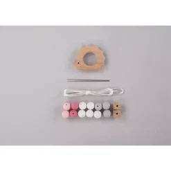 Anillo de agarre de Madera Erizo Rosa Rayher