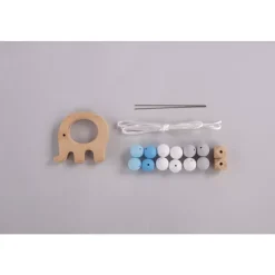 Anillo de Agarre de Madera Elefante Azul Rayher