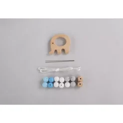 Anillo de Agarre de Madera Elefante Azul Rayher