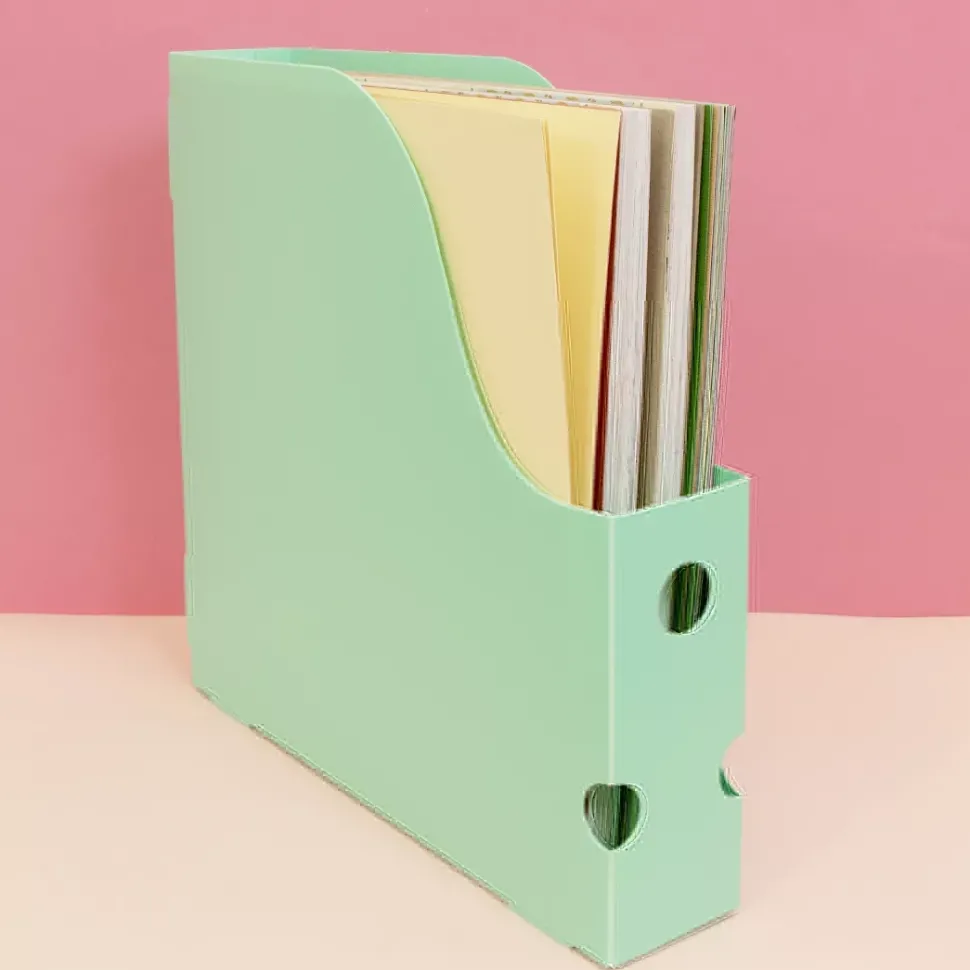 Archivador Vertical Para Papeles de Scrapbooking Turquesa Craftelier