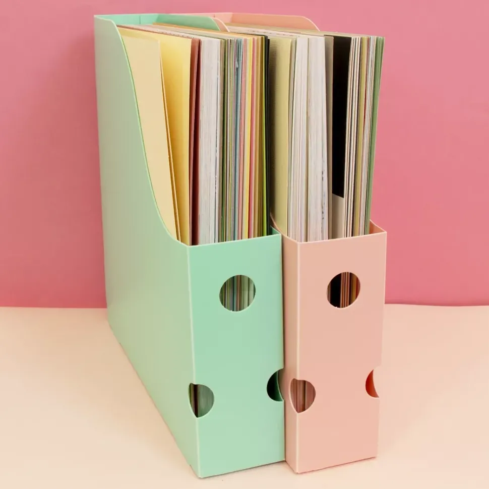Archivador Vertical Para Papeles de Scrapbooking Turquesa Craftelier