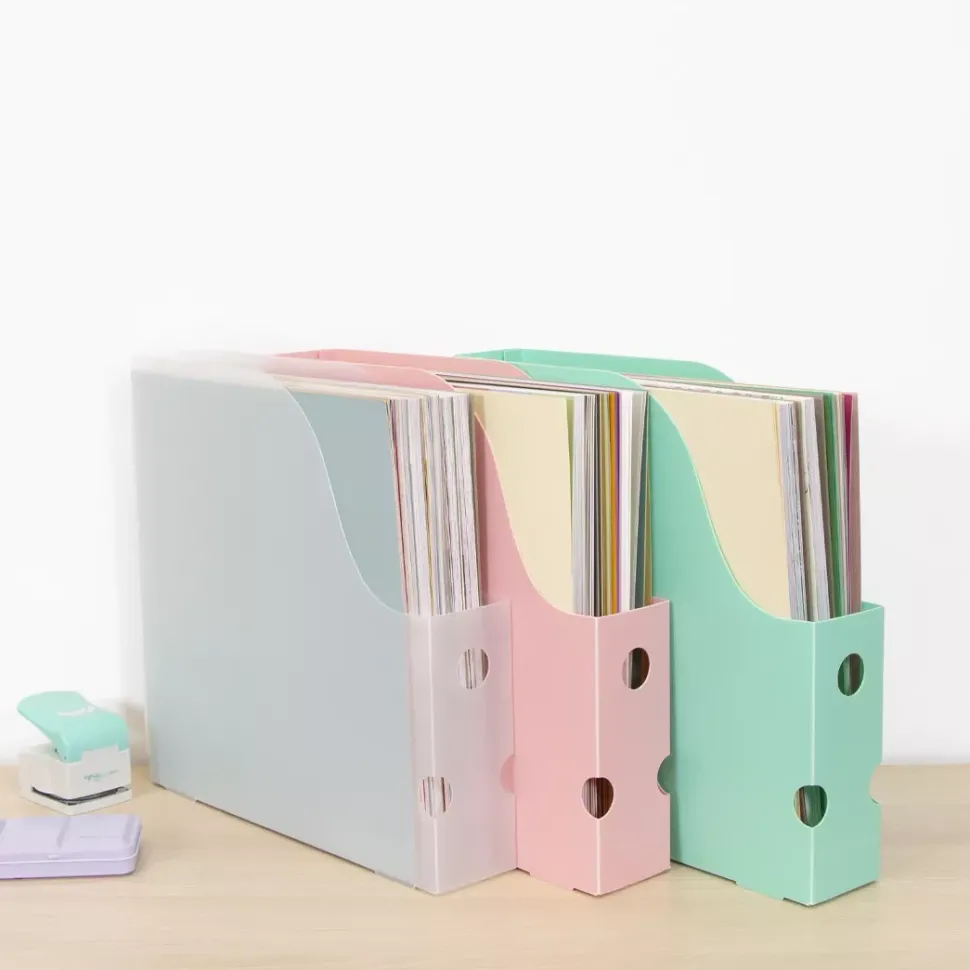 Archivador Vertical Para Papeles de Scrapbooking Turquesa Craftelier