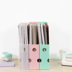 Archivador Vertical Para Papeles de Scrapbooking Rosa Craftelier