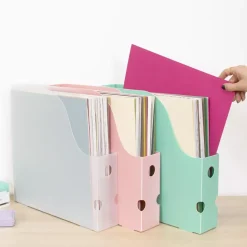Archivador Vertical Para Papeles de Scrapbooking Rosa Craftelier