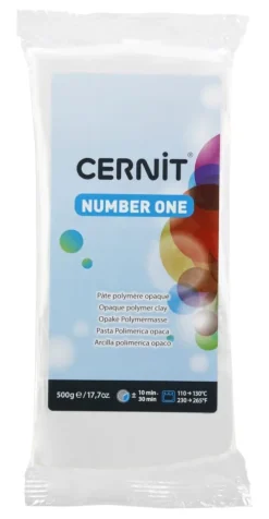 Arcilla polimérica Cernit Number One Blanco Opaco 500g