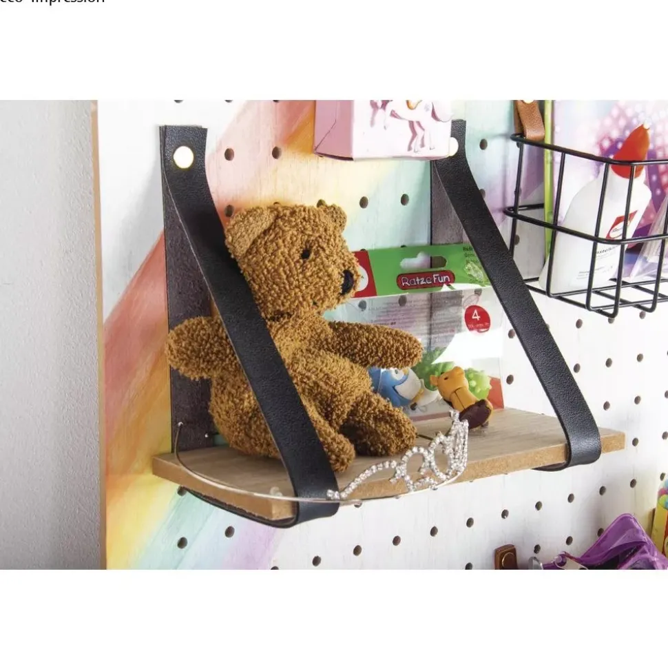 Balda de madera pequeña para Pegboard Pin and Peg