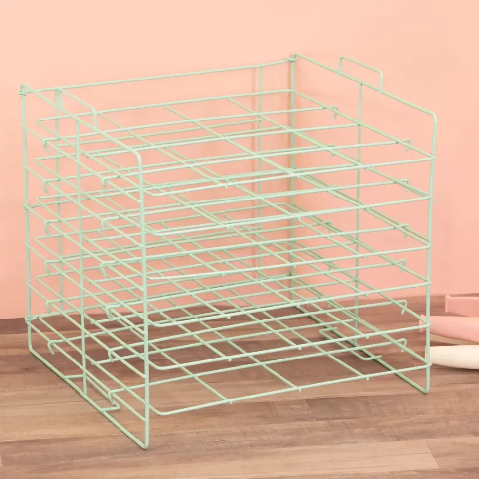 Bandeja para Papeles con Seis Estantes Turquesa Craftelier