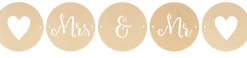 Bandera de Madera Mr & Mrs On se Marie Artemio