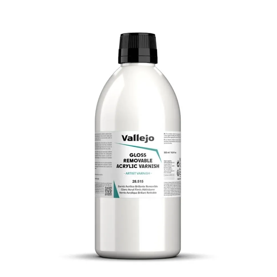 Barniz 515 brillante removible Artist Vallejo 500ml